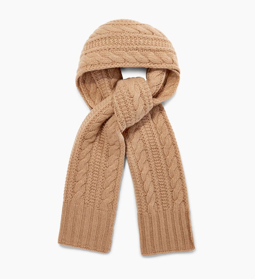 Ugg Scarfs Womens - Ugg Kory Cable Knit Khaki - 837FPVNAD